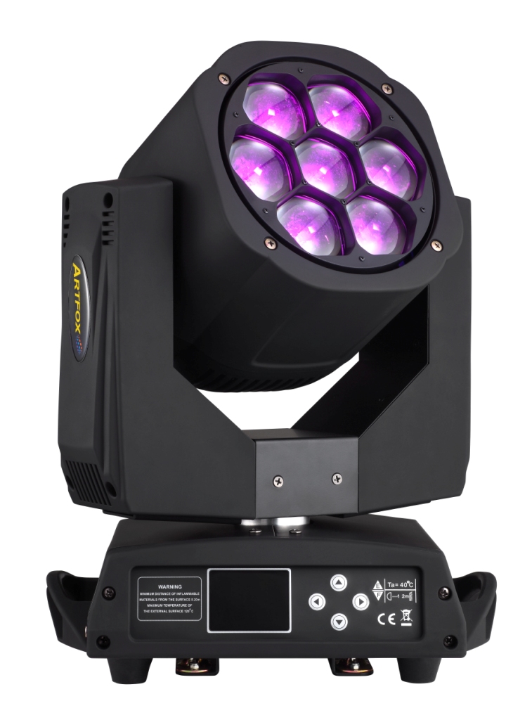 LED Moving Head:Beam Wash Kaleido 3-in-1, 7x15w RGBW LEDs, Pixel tech